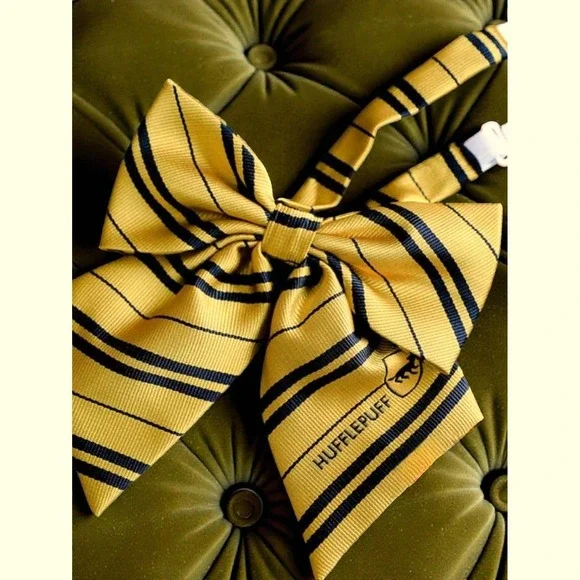 Harry Potter Hufflepuff House Bow Japanese Uniform seifuku ribbon Sailor Anime - Picture 2 of 4